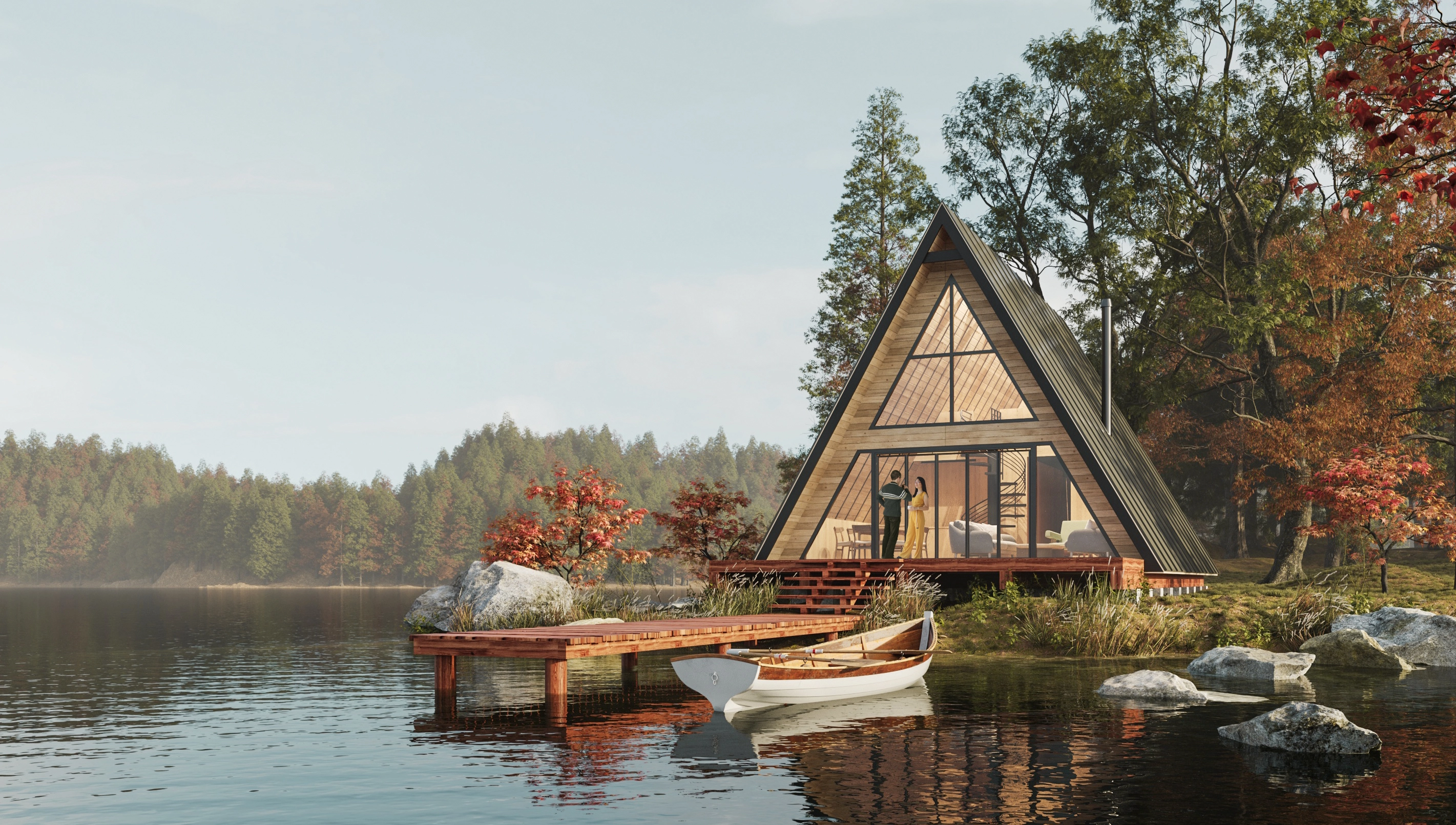 Exterior visualization of a house